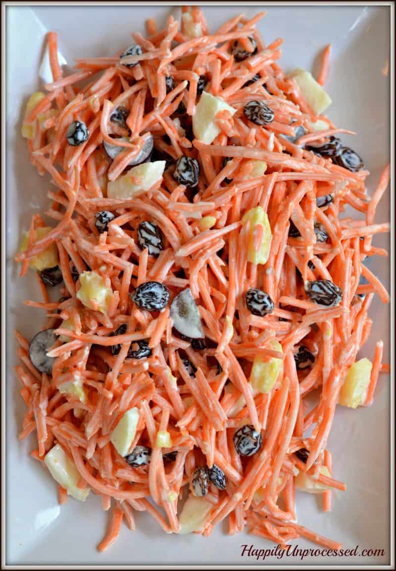 Classic Carrot Summer Salad - Happily Unprocessed